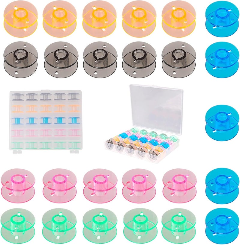 LRDCREEE Automatic Bobbin Winder Bobbin Winding Machine with Auto Stop Sensor, Large Spool Thread Holder and Extra 25 Pcs Class 15 Bobbins for Sewing Machine Thread Winding Use - Image 5